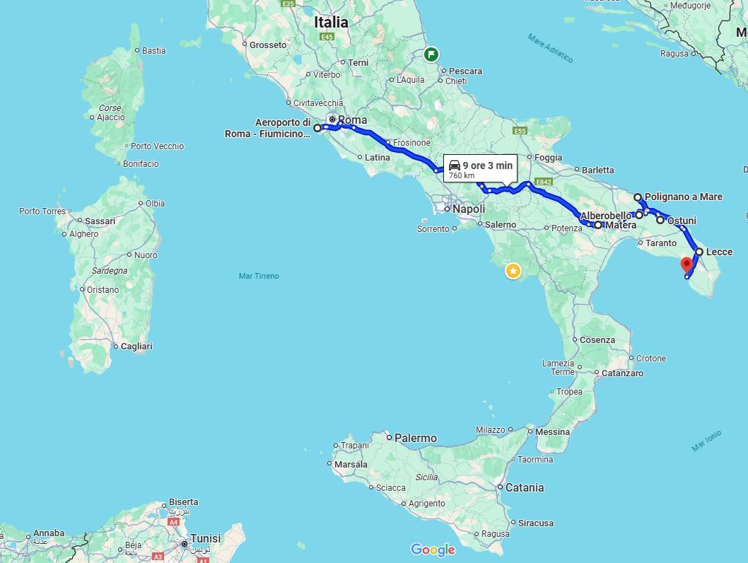 Itinerario Roma-Puglia 1