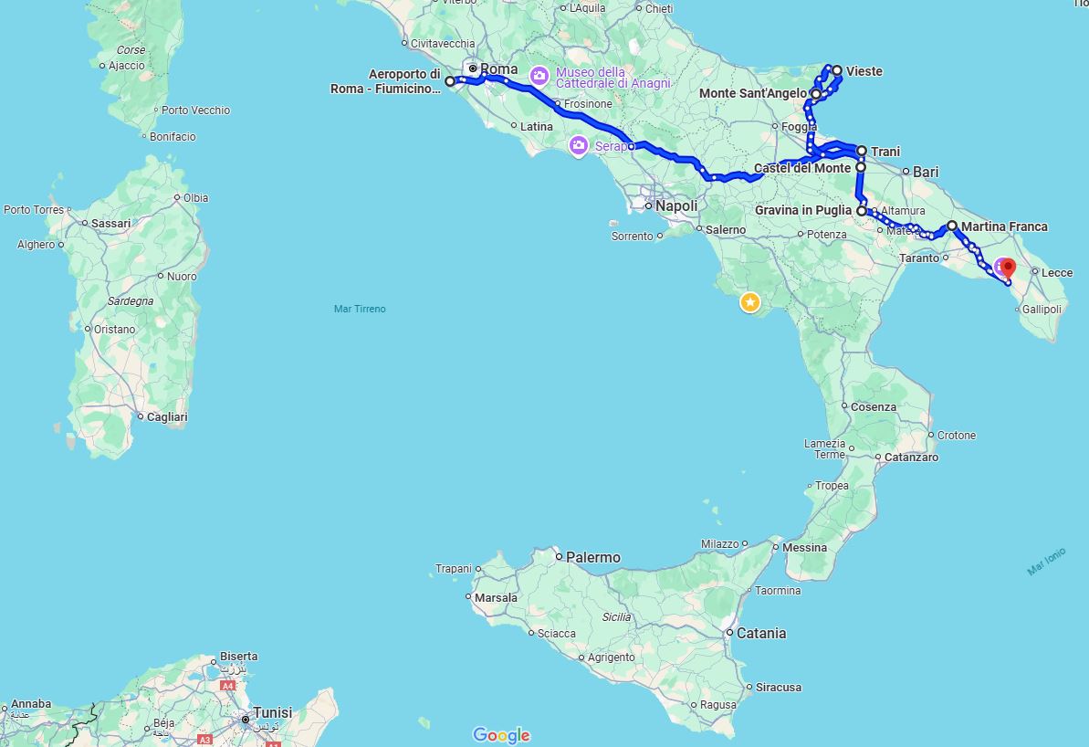 Itinerario Roma-Puglia 2